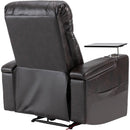 Power Recliner With Storage Arms, Cupholders, Swivel Tray Table And Cell Phone Stand - Brown by HouseOfZazla