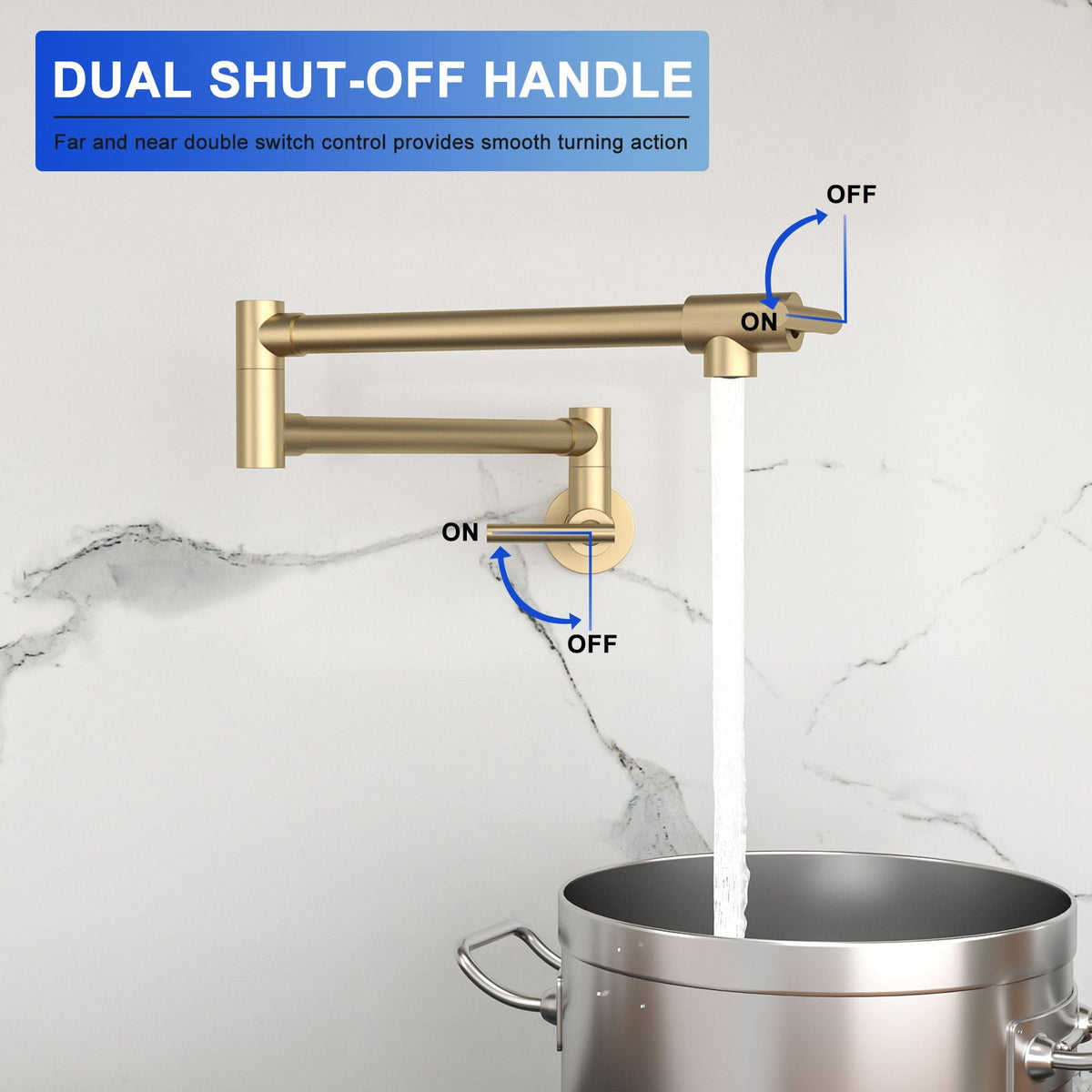 Modern Design Wall Mount Pot Filler Faucet Folding Stretchable, photo 7 of 13