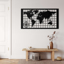 World Map Metal Wall Art