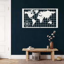 World Map Metal Wall Art