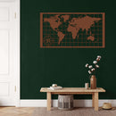 World Map Metal Wall Art