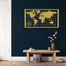 World Map Metal Wall Art