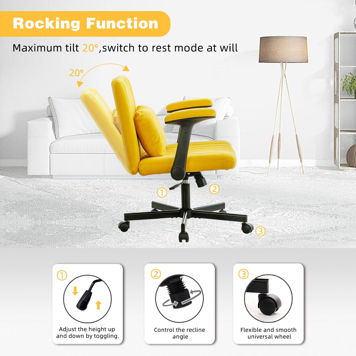 Criss Cross Armrest Office Chair With Wheels, photo 18 of 40