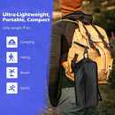 High Back Portable Camping Chair with Compact Carry Bag and Pillow-Black by LJGDeals