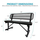 Outdoor Steel Bench With Backrest by HouseOfZazla
