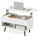 31.5 Inch Lift-Top Coffee Table with Hidden Storage and 2 Open Shelves by LJGDeals