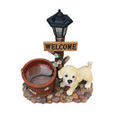 Labrador Puppy Solar Planter Garden Statue by HouseOfZazla