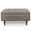 Shay - Large Square Coffee Table Storage Ottoman Mid-Century Style by Unique Piece Furniture