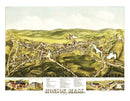 Vintage Map of Monson, Massachusetts 1879