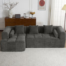 Sectional Free Combined Sofa With 2 Side Pockets by HouseOfZazla