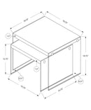 Accent Nesting Table Clear Tempered Glass For Living Room (Set of 2) by HouseOfZazla