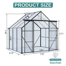 Double Door Polycarbonate house Raised Base And Anchor Aluminum Heavy Duty Walk In houses For Outdoor Backyard In All Season by HouseOfZazla