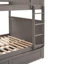 Bunk Bed With Twin Size Trundle, Guardrails by HouseOfZazla
