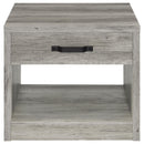 Nuberg - 2 Piece And End Table Set With Storage Drawers - Gray by HouseOfZazla