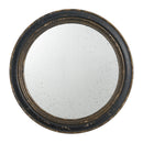 Circle Wall Mirror With Wooden Frame, Antique Classic Accent Mirror, For Living Room - Black by Unique Piece Furniture