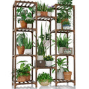 Multiple Plants Pots Wood Flower Stand