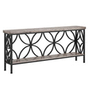 Extra Long Console Table With Open Storage Shelves by HouseOfZazla