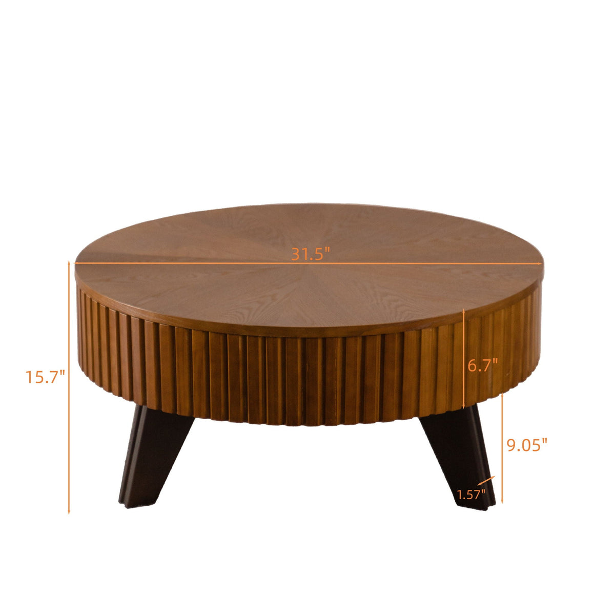 Round Retro Coffee With Solid Wood Legs, photo 12 of 24