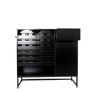 Buffet Cabinet with Storage and Woven Doors