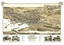 Vintage Map of Nantucket, Massachusetts 1881