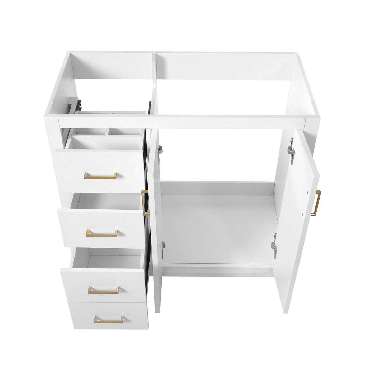 Retro Style Bathroom Vanity, 3 Drawers & Soft Closing Doors, photo 21 of 40
