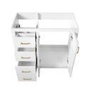 Retro Style Bathroom Vanity, 3 Drawers & Soft Closing Doors by HouseOfZazla