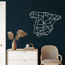 Spain Map Metal Wall Art