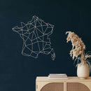 France Map Metal Wall Art