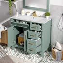 Bathroom Vanity With Sink, Soft Close Doors, 4 Storage Drawers by HouseOfZazla