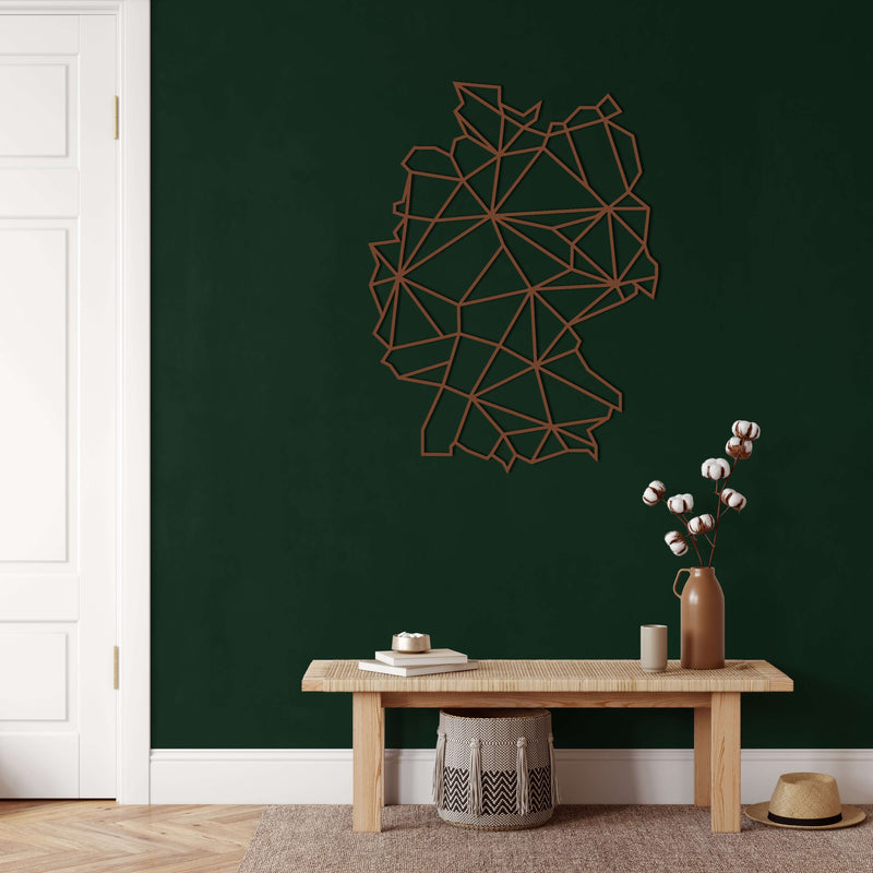 Germany Map Metal Wall Art