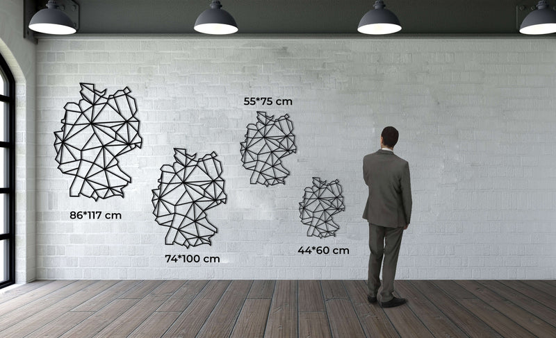 Germany Map Metal Wall Art