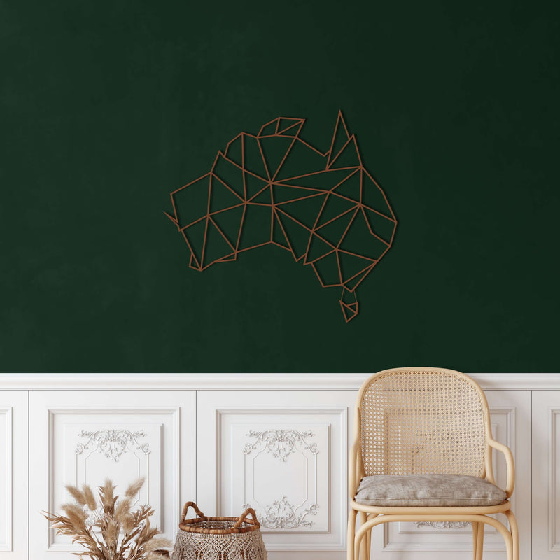 Australia Map Metal Wall Art