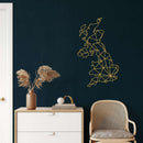 England Map Metal Wall Art