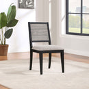 Dutchie - Upholstered Dining Side Chair (Set of 2) - Black by HouseOfZazla