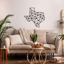 Texas Map Metal Wall Art