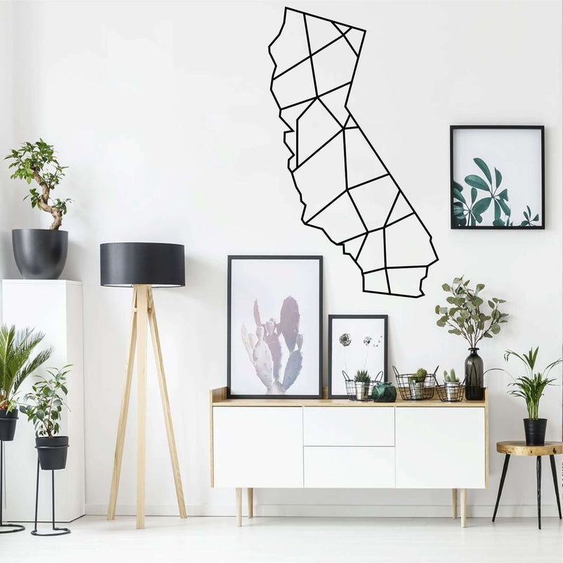 California Map Metal Wall Art