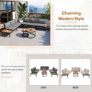 Modern Outdoor Sectional Sofa Set With Nesting Coffee Tables by HouseOfZazla