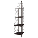 4 Shelf Corner Bookcase - Cappuccino