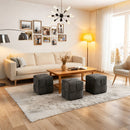 Square Ottoman Foot Rest With Woven Design