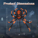52 Inch Halloween Spider Decoration with 16 Flickering Warm White LEDs by LJGDeals