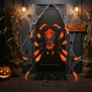 52 Inch Halloween Spider Decoration with 16 Flickering Warm White LEDs by LJGDeals
