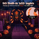 52 Inch Halloween Spider Decoration with 16 Flickering Warm White LEDs by LJGDeals