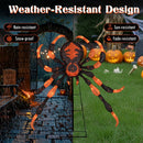 52 Inch Halloween Spider Decoration with 16 Flickering Warm White LEDs by LJGDeals
