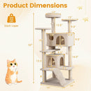 52 Inch Tall Cat Tree Tower for Indoor Cats by LJGDeals