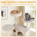 52 Inch Tall Cat Tree Tower for Indoor Cats by LJGDeals