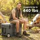 52 Quart Portable Hard Cooler with 6-Day Ice Retention and Wheels by LJGDeals
