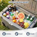 52 Quart Portable Hard Cooler with 6-Day Ice Retention and Wheels by LJGDeals