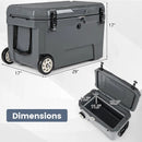 52 Quart Portable Hard Cooler with 6-Day Ice Retention and Wheels by LJGDeals