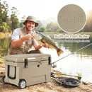52 Quart Portable Hard Cooler with 6-Day Ice Retention and Wheels by LJGDeals