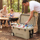 52 Quart Portable Hard Cooler with 6-Day Ice Retention and Wheels by LJGDeals